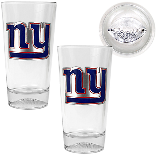 NFL New York Giants Football Base Pint Glass Set