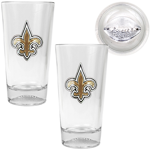 NFL New Orleans Saints Football Base Pint Glasses