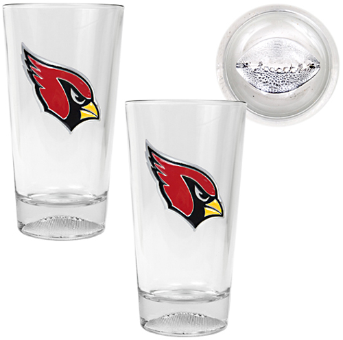 NFL Arizona Cardinals Football Base Pint Glass Set