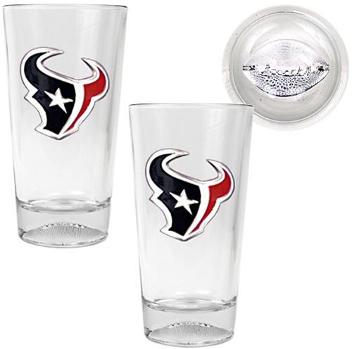 NFL Houston Texans Football Base Pint Glass Set