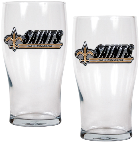 NFL New Orleans Saints 20 oz Pub Glass Set