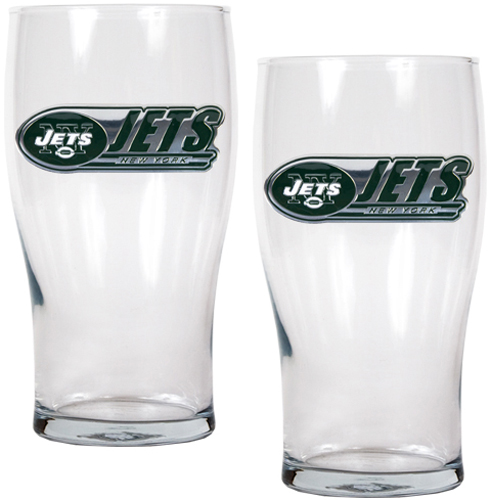 NFL New York Jets 20 oz Pub Glass Set