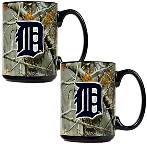 MLB Detroit Tigers 2pc Open Field Coffee Mug Set