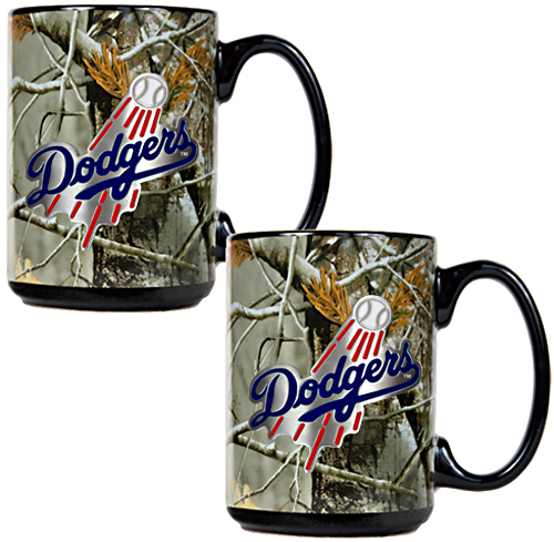 MLB LA Dodgers 2pc Open Field Coffee Mug Set
