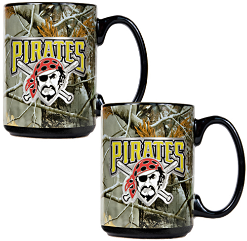 MLB Pirates 2pc Open Field Coffee Mug Set