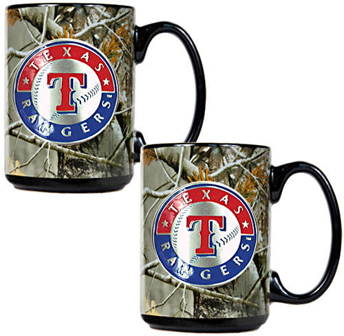 MLB Texas Rangers 2pc Open Field Coffee Mug Set