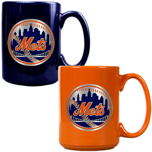 MLB New York Mets 2pc Multi Color Coffee Mug Set
