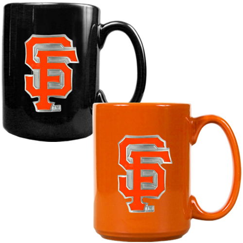 MLB SF Giants 2pc Multi Color Coffee Mug Set