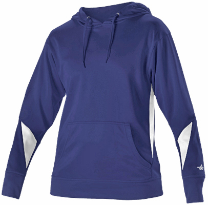 Womens WXS (Navy or Cardinal)  Long Sleeve, Front Pouch Fleece Hoodie