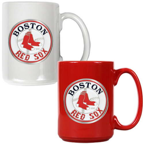MLB Boston Red Sox 2pc Multi Color Coffee Mug Set