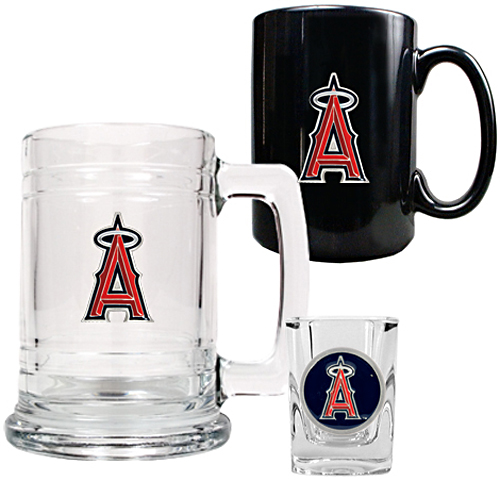 MLB LA Angels Tankard, Coffee Mug & Shot Glass Set