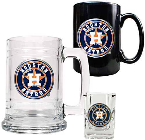 MLB Astros Tankard, Coffee Mug & Shot Glass Set