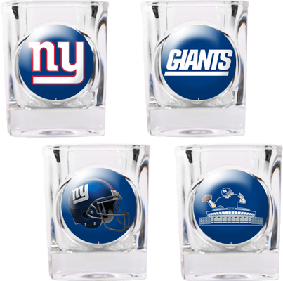 NFL New York Giants 4pc Collector's Shot Glass Set