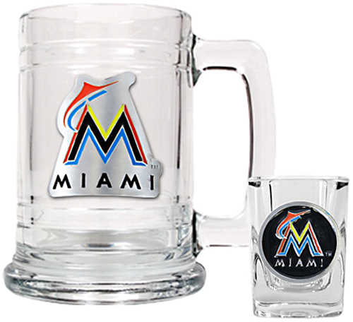 MLB Miami Marlins Boilermaker Set