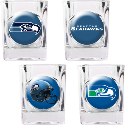 NFL Seattle Seahawks 4pc Collector Shot Glass Set