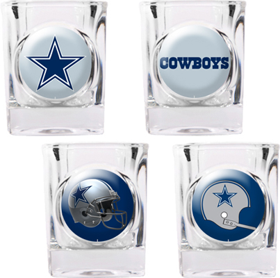 NFL Dallas Cowboys 4pc Collector's Shot Glass Set