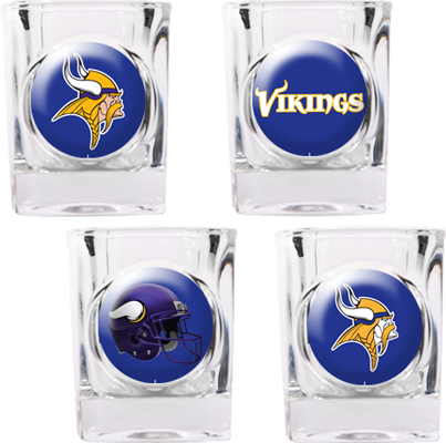 NFL Minnesota Vikings 4pc Collector Shot Glass Set
