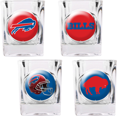 NFL Buffalo Bills 4pc Collector's Shot Glass Set