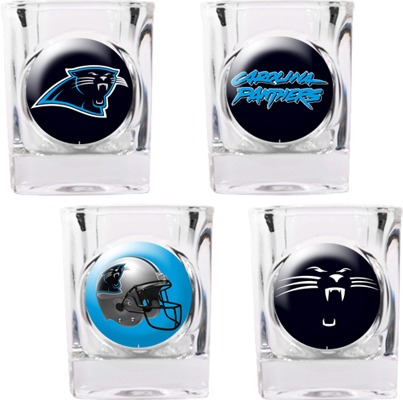 NFL Carolina Panthers 4pc Collector Shot Glass Set
