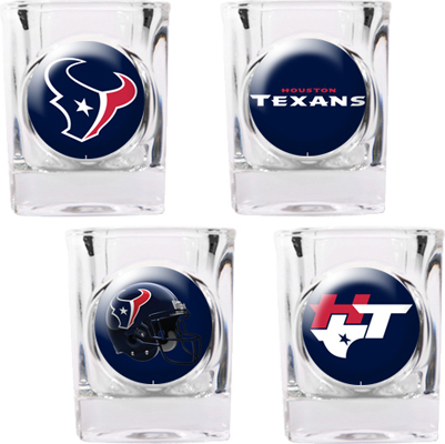 NFL Houston Texans 4pc Collector's Shot Glass Set