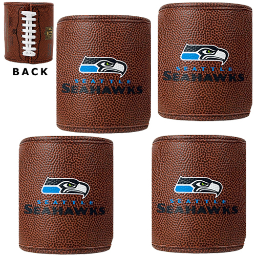 NFL Seattle Seahawks 4pc Football Can Holder Set