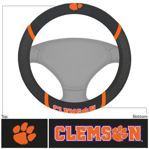 Fan Mats NCAA Clemson Steering Wheel Cover