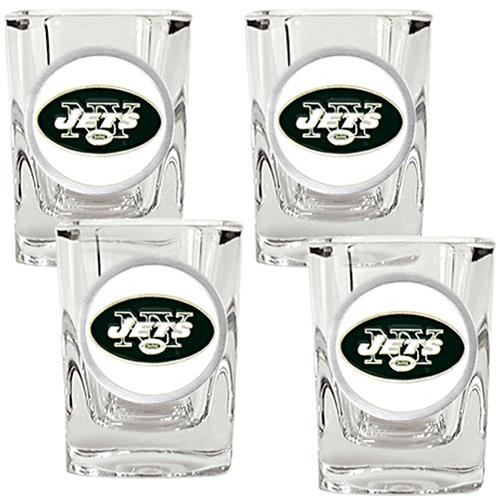 NFL New York Jets 4pc Square Shot Glass Set