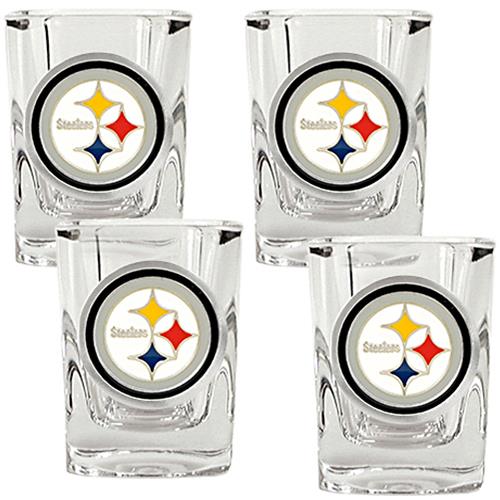 NFL Pittsburgh Steelers 4pc Square Shot Glass Set