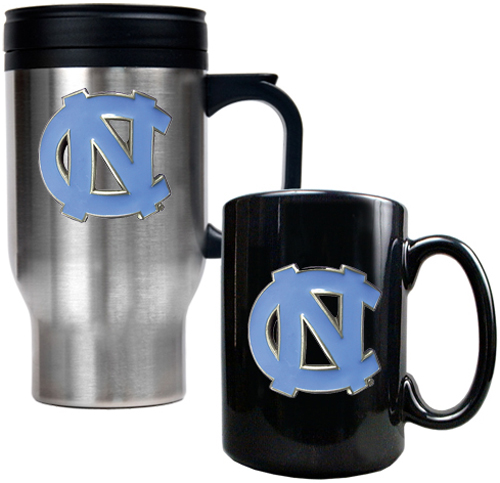 North Carolina Tar Heel Travel Mug Coffee Mug Set