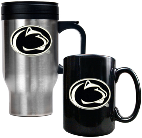 NCAA Penn State Travel Mug & Coffee Mug Set