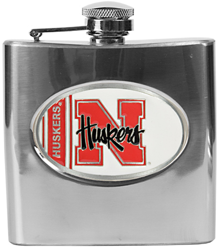 NCAA Nebraska Cornhuskers Stainless Steel Flask