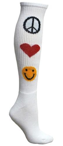 Red Lion Peace, Love, and Happiness Athletic Socks