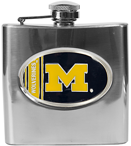 NCAA Michigan Wolverines Stainless Steel Flask