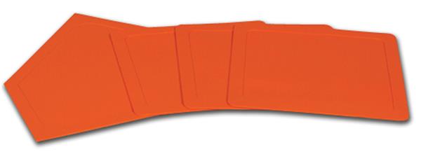 Champro Throw Down Orange Rubber Bases (Set of 4) - Baseball Equipment ...