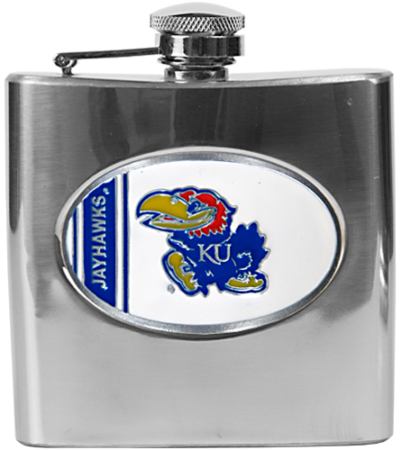 NCAA Kansas Jayhawks Stainless Steel Flask