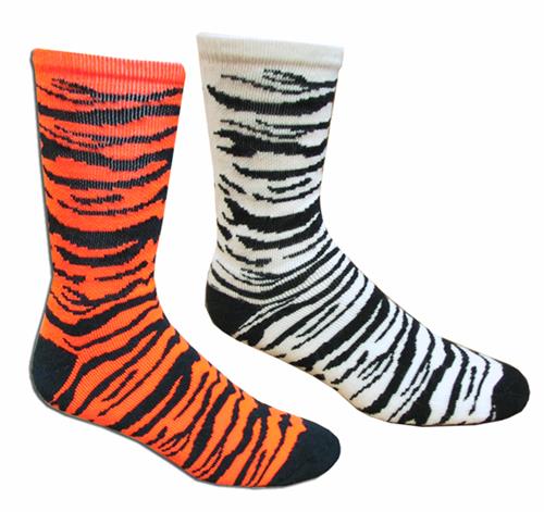 Red Lion Big Cat Athletic Zebra Crew Socks