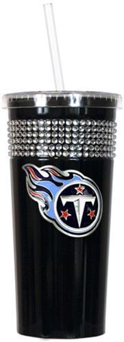 NFL Tennessee Titans 16oz Bling Tumbler w/ Straw