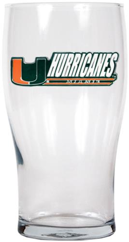 NCAA Miami Hurricanes 20oz. Pub Glass