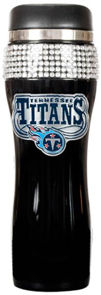 NFL Tennessee Titans 14oz Black Bling Tumbler