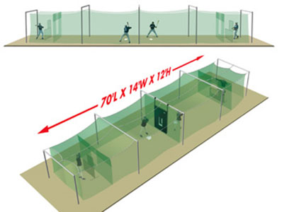 JUGS Outdoor Baseball Split Cage Package