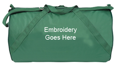 Closeout- Basic & Round Medium Barrel Bags. Embroidery is available on this item.