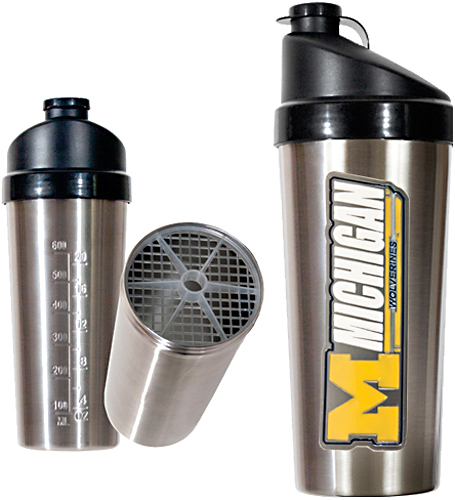 NCAA Michigan Wolverines Stainless Protein Shaker