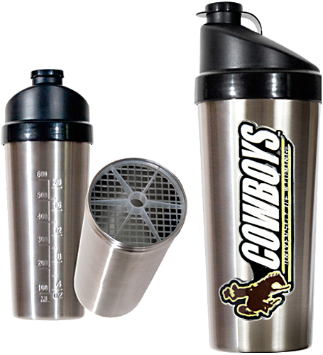 NCAA Wyoming Cowboys Stainless Protein Shaker
