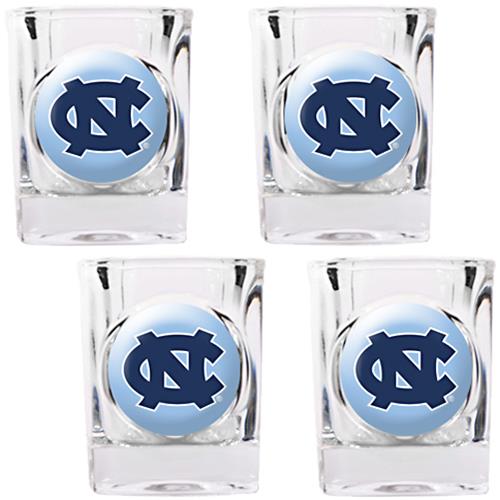 NCAA North Carolina 4pc Square Shot Glass Set