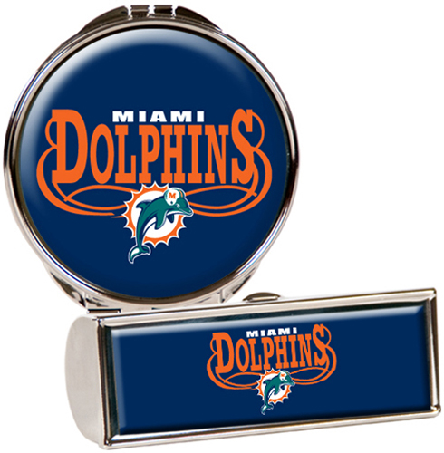 NFL Miami Dolphins Lipstick Case/Compact Mirror