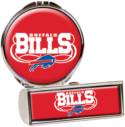 NFL Buffalo Bills Lipstick Case/Compact Mirror Set
