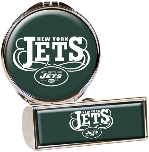 NFL New York Jets Lipstick Case/Compact Mirror Set