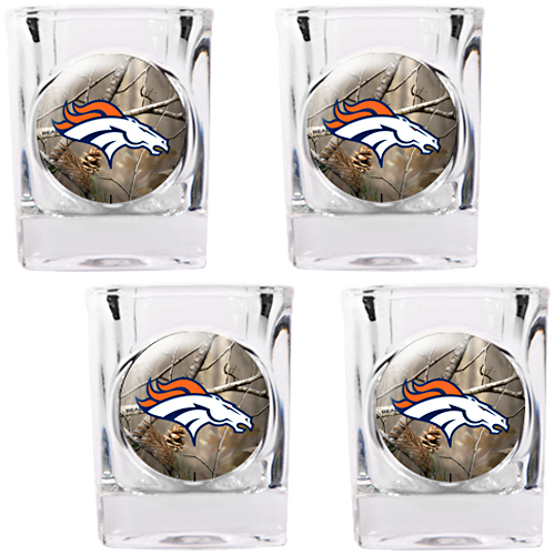 NFL Denver Broncos Open Field Square Shot Glasses