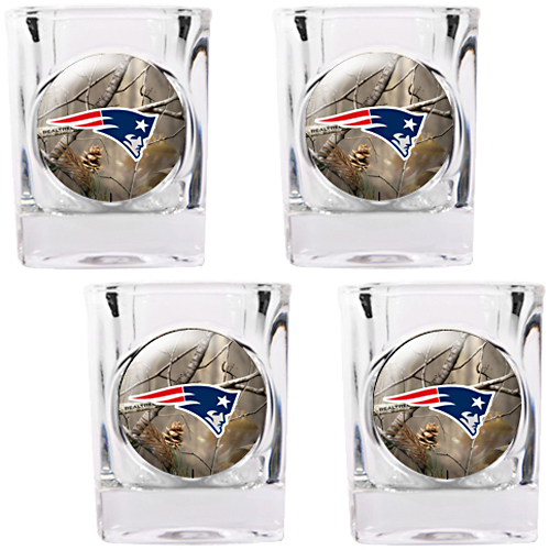 NFL New England Patriots Open Field 4pc Shot Glass