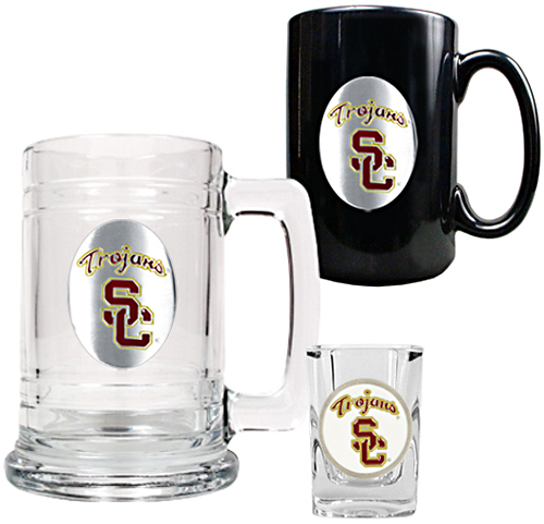 NCAA USC Tankard, Coffee Mug & Shot Glass Set